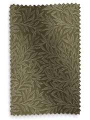 William Morris At Home Sage Green Willow Woven Made to Measure Curtains - Image 9 of 9