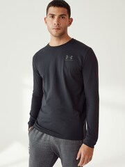Under Armour Black Left Chest Long Sleeve T-Shirt - Image 1 of 6