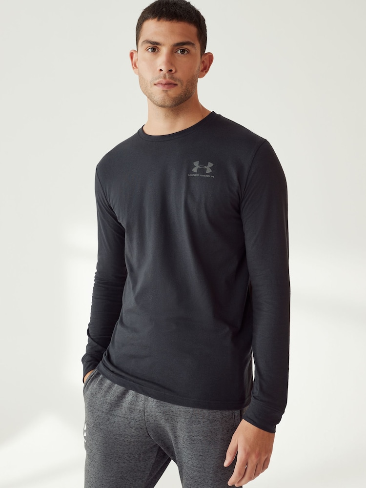 Under Armour Black Left Chest Long Sleeve T-Shirt - Image 1 of 6