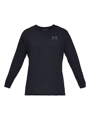 Under Armour Black Left Chest Long Sleeve T-Shirt - Image 5 of 6