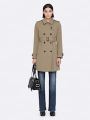 AllSaints Brown Leonard Trench Coat - Image 3 of 8