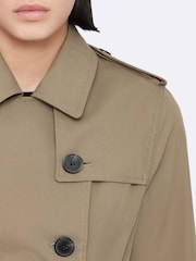 AllSaints Brown Leonard Trench Coat - Image 4 of 8
