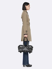 AllSaints Brown Leonard Trench Coat - Image 5 of 8