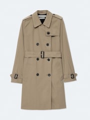 AllSaints Brown Leonard Trench Coat - Image 8 of 8