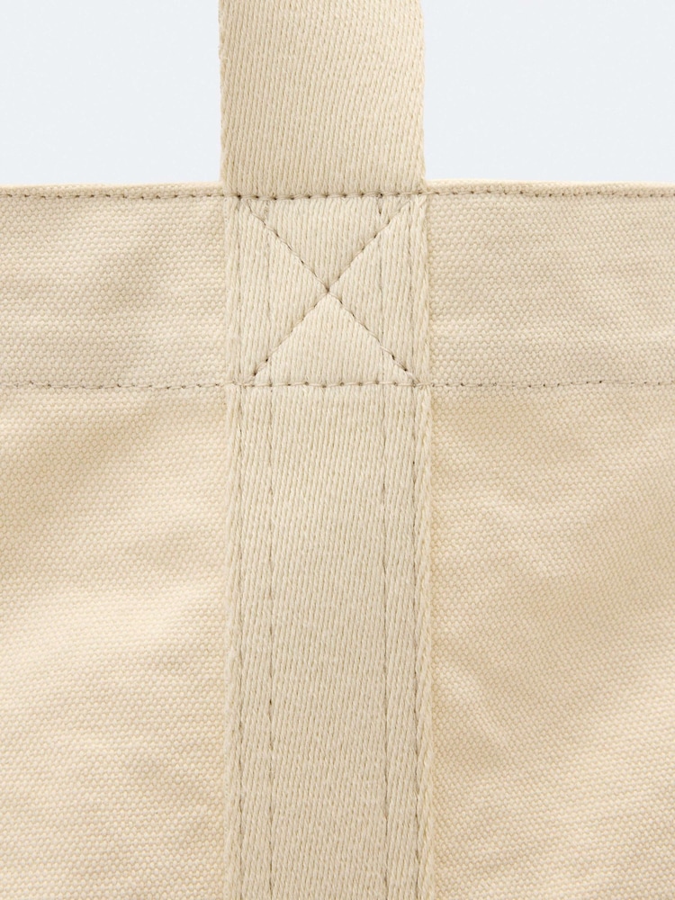 AllSaints Cream Canvas N/S Tote - Image 2 of 4