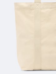 AllSaints Cream Canvas N/S Tote - Image 3 of 4