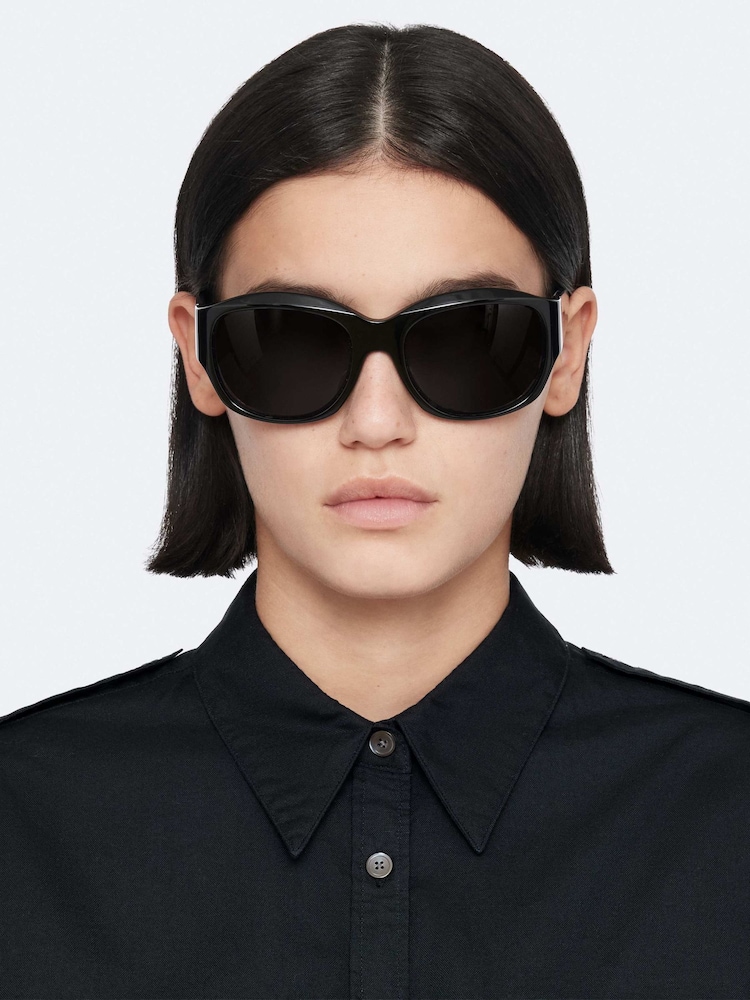 AllSaints Black Maven Military Shirt - Image 2 of 8