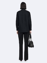 AllSaints Black Maven Military Shirt - Image 6 of 8