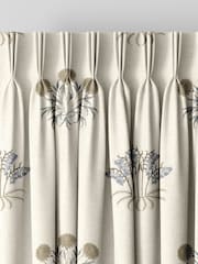 William Morris At Home Natural Lily Flower Embroidery Made to Measure Curtains - Image 5 of 9