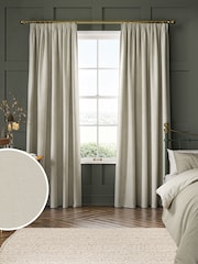 William Morris At Home Chalk Cream Lodden Embroidery Made to Measure Curtains - Image 1 of 9