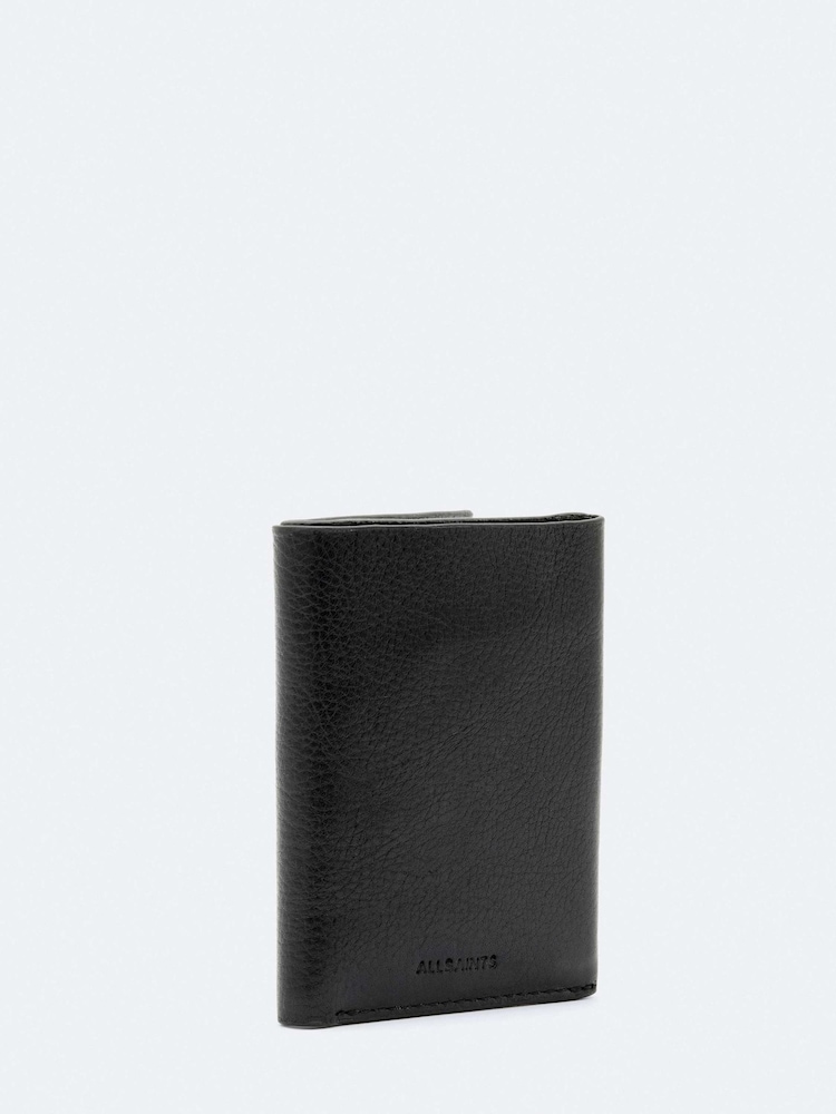 AllSaints Black Axis Bifold Wallet - Image 2 of 2