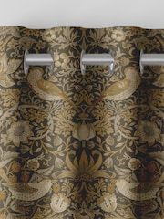 William Morris At Home Flint Grey Strawberry Thief Velvet Made to Measure Curtains - Image 7 of 9