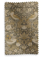 William Morris At Home Flint Grey Strawberry Thief Velvet Made to Measure Curtains - Image 9 of 9
