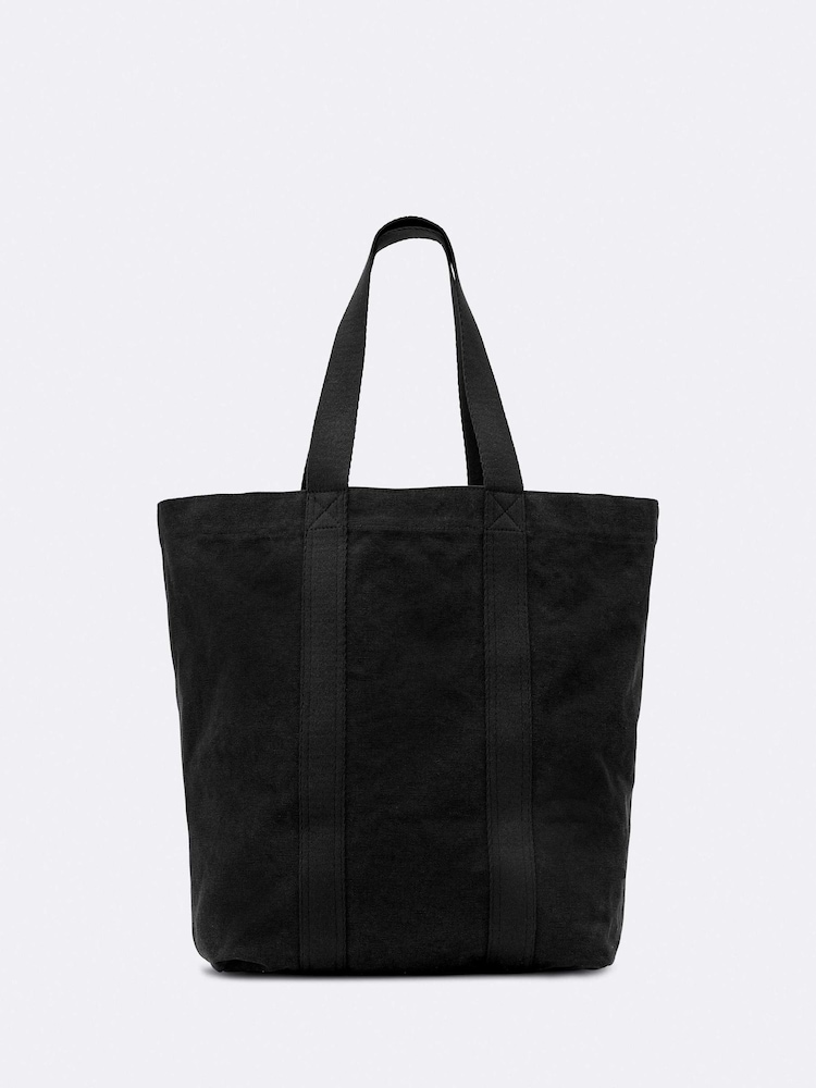 AllSaints Black Canvas N/S Tote - Image 1 of 4