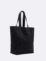 AllSaints Black Canvas N/S Tote - Image 2 of 4