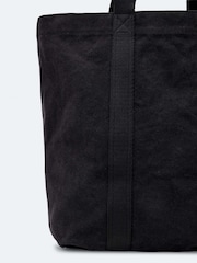 AllSaints Black Canvas N/S Tote - Image 3 of 4