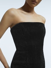 Reiss Livia Velvet Pleat Detail Mini платья - Изображение 3 из 6
