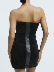 Reiss Livia Velvet Pleat Detail Mini платья - Изображение 5 из 6