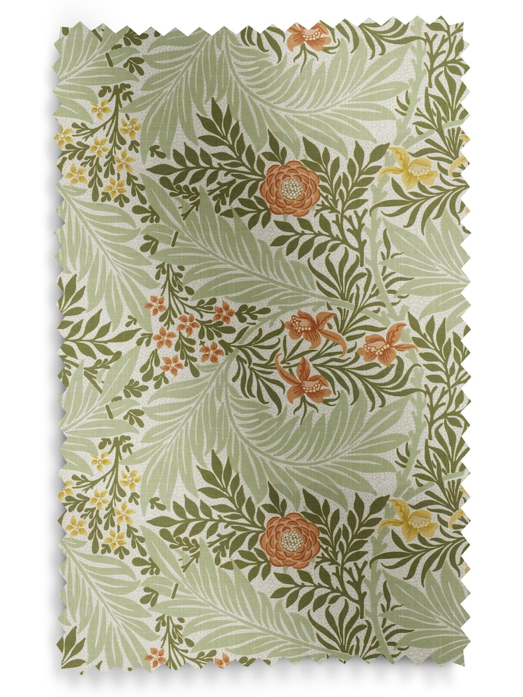 William Morris At Home Nettle Green Larkspur Made to Measure 100% Cotton Curtains - Image 9 of 9
