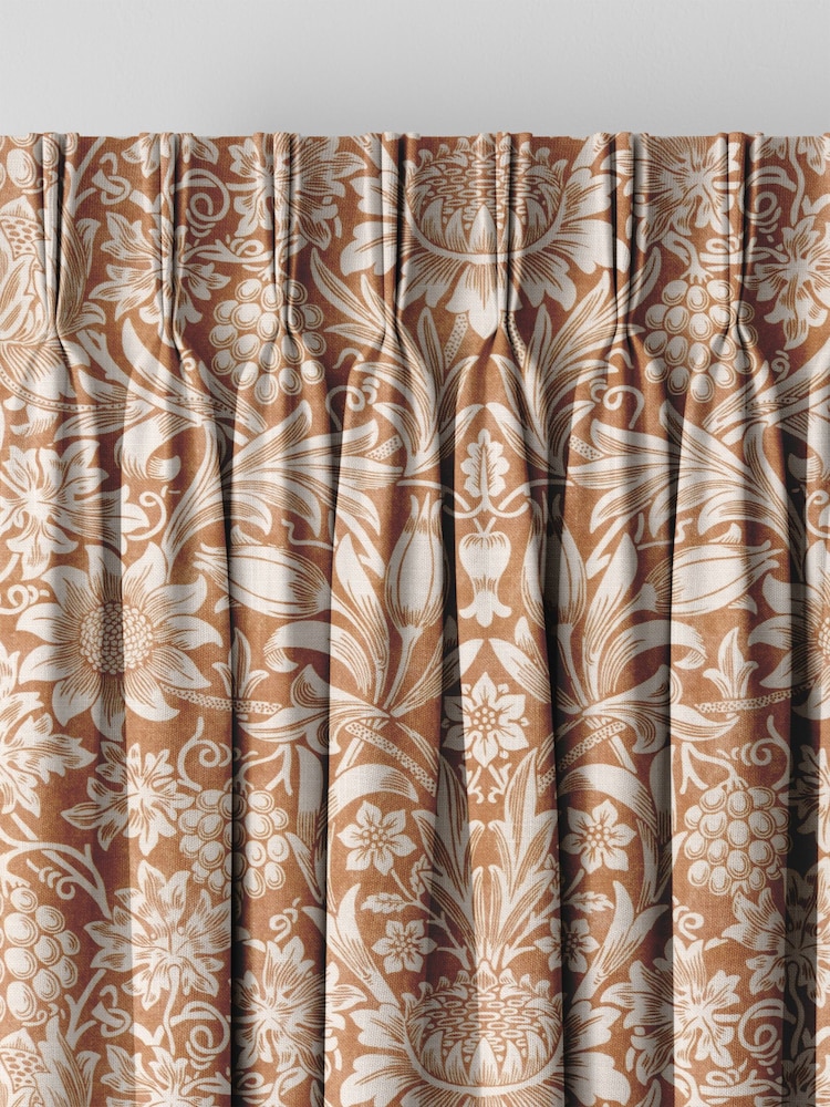 William Morris At Home Orange Sunflower Made to Measure 100% Cotton Curtains - Image 5 of 9