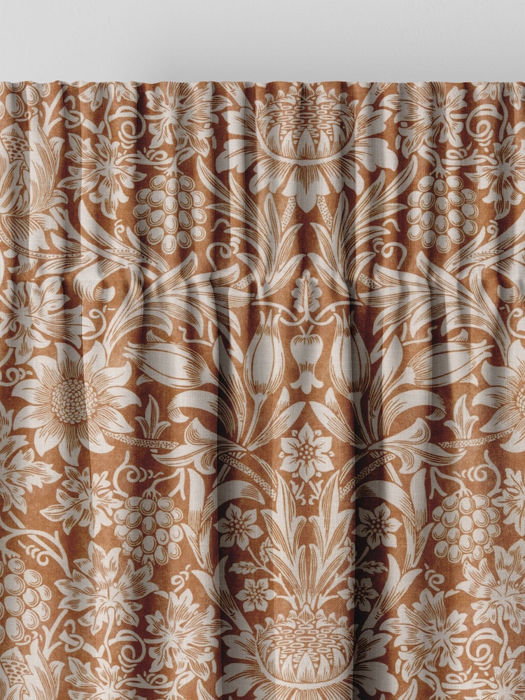 William Morris At Home Orange Sunflower Made to Measure 100% Cotton Curtains - Image 6 of 9