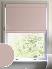 Dusky Pink 100% Cotton Made To Measure Roman Blind - Image 1 of 7