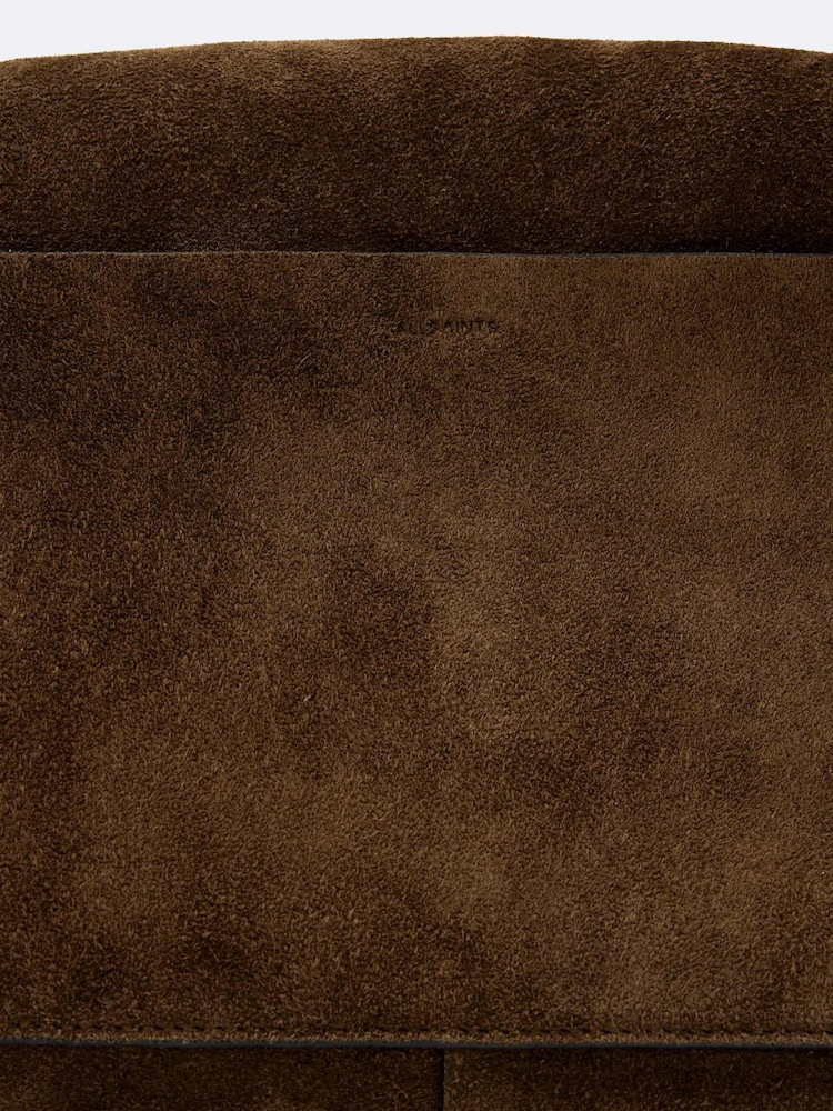 AllSaints Green Joan Suede Satchel Bag - Image 4 of 4