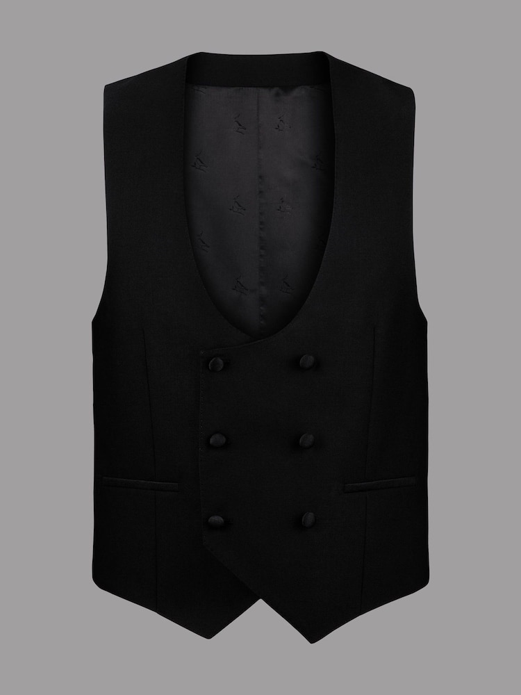 Charles Tyrwhitt telovnik z dvorednim zapenjanjem v stilu večerje  - Slika 2 iz 2