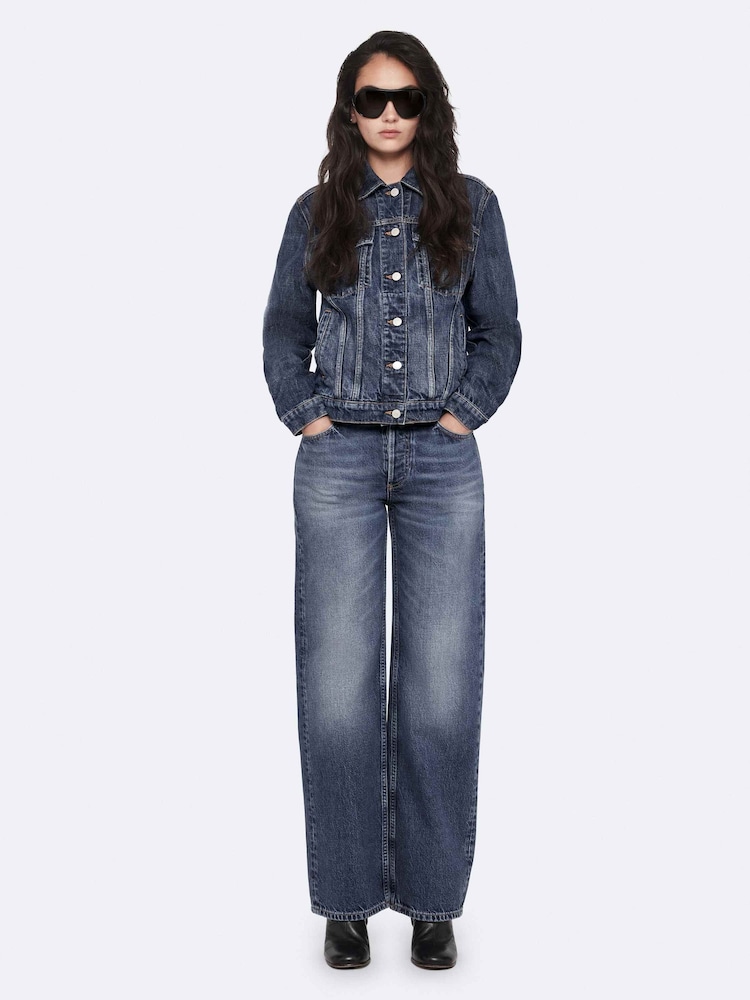 AllSaints Blue Cohen Reg Straight Jeans - Image 2 of 7