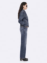 AllSaints Blue Cohen Reg Straight Jeans - Image 4 of 7