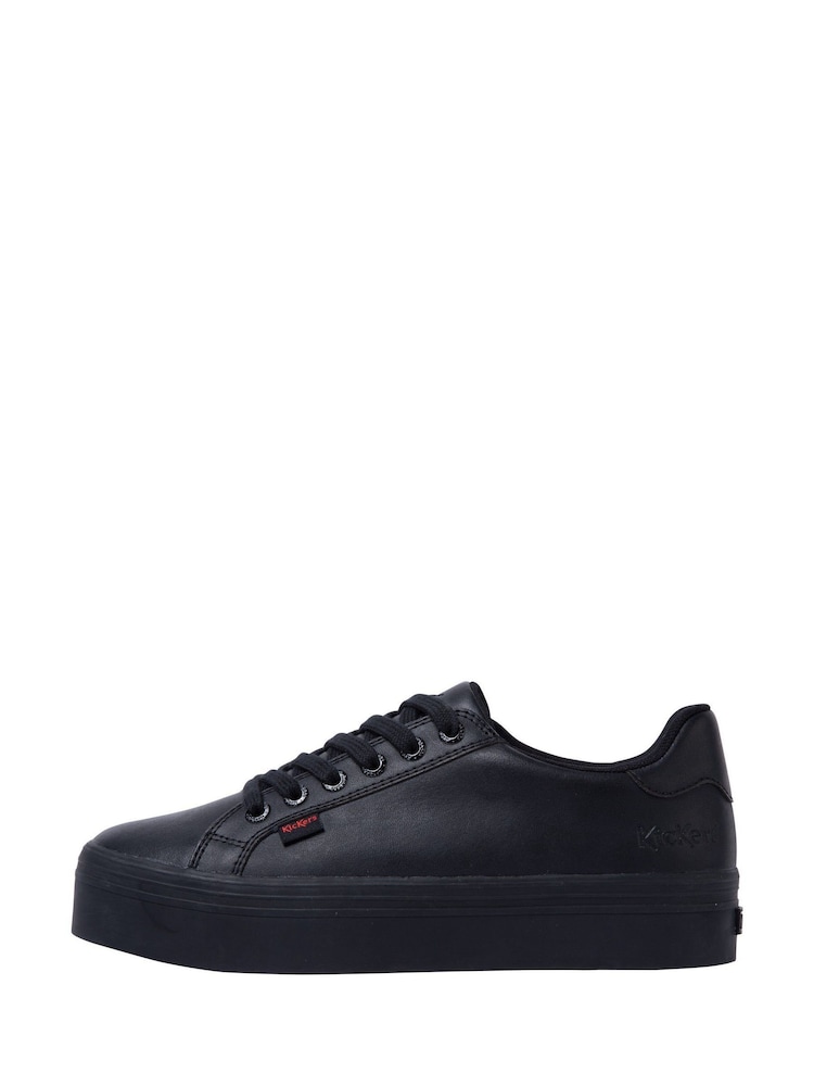 Kickers Black Youth Tovni Stack Leather Shoes - Image 1 of 11