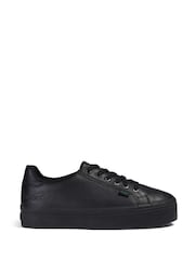 Kickers Black Youth Tovni Stack Leather Shoes - Image 2 of 11