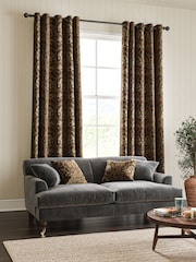 William Morris At Home Natural African Marigold Velvet Made to Measure Curtains - Image 2 of 9