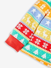 JoJo Maman Bébé Red Kids' Christmas Jersey Pyjamas - Image 7 of 8