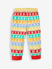 JoJo Maman Bébé Red Kids' Christmas Jersey Pyjamas - Image 8 of 8