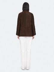 AllSaints Brown Roiya Suede Jacket - Image 3 of 8