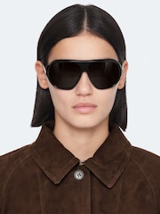 AllSaints Brown Roiya Suede Jacket - Image 6 of 8