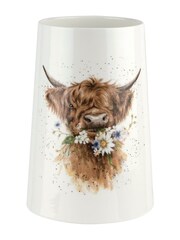 Royal Worcester White Wrendale Large Cow Vase - Image 2 of 4