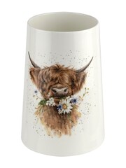 Royal Worcester White Wrendale Large Cow Vase - Image 3 of 4