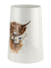 Royal Worcester White Wrendale Large Cow Vase - Image 4 of 4