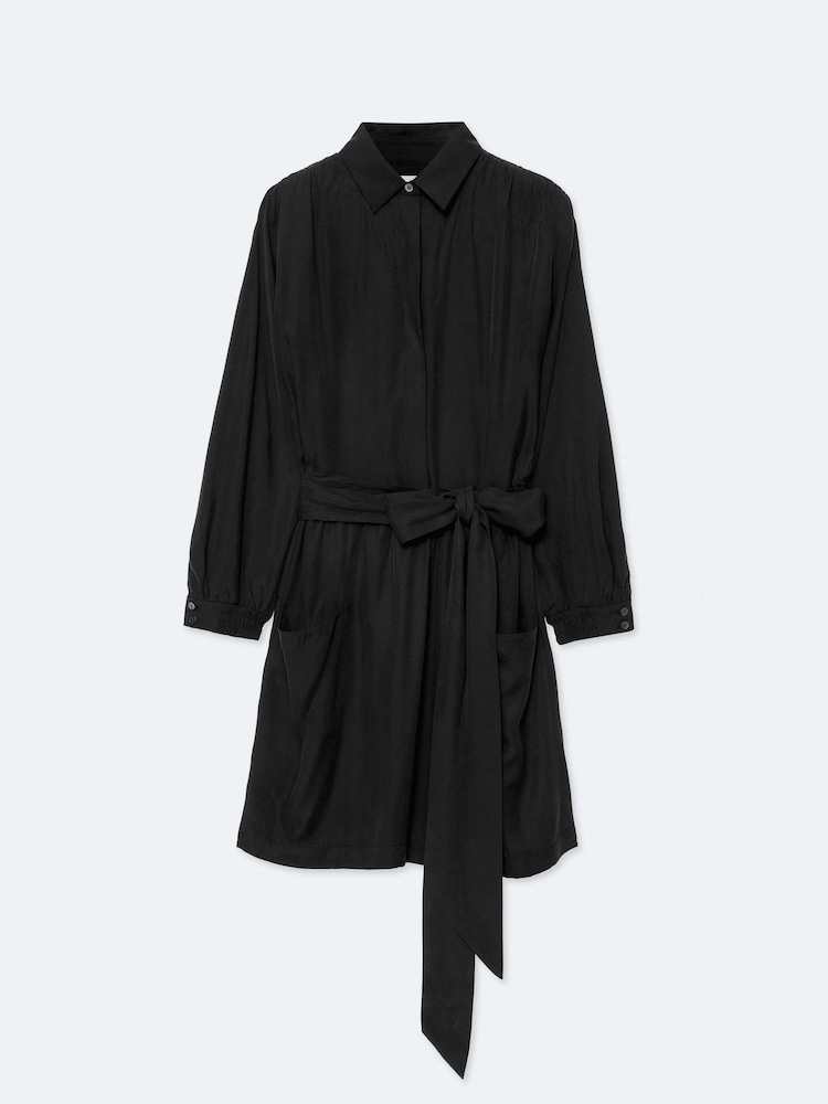 Черный - Платье Allsaints Noora - Изображение 8 8