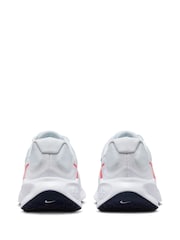Nike White/Red Regular Fit Revolution 7 Road Running Trainers - Image 7 of 12