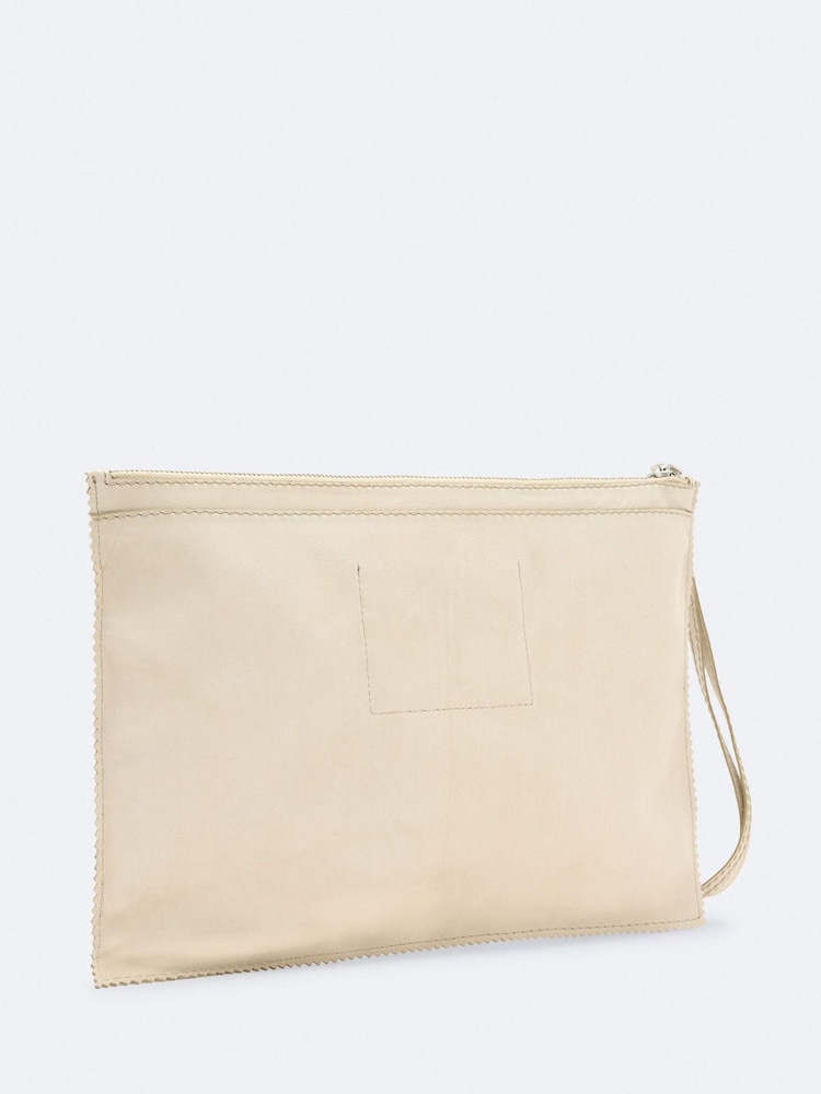 AllSaints White Siloh Large Pouch - Image 2 of 2