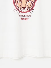 Oliver Bonas Cream Wild Cat Graphic T-Shirt - Image 5 of 5