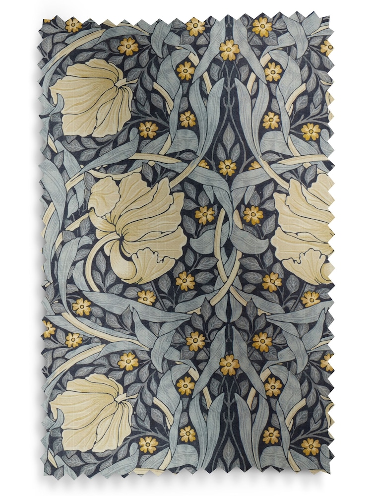William Morris At Home Indigo Blue Pimpernel Made to Measure 100% Cotton Curtains - Image 9 of 9