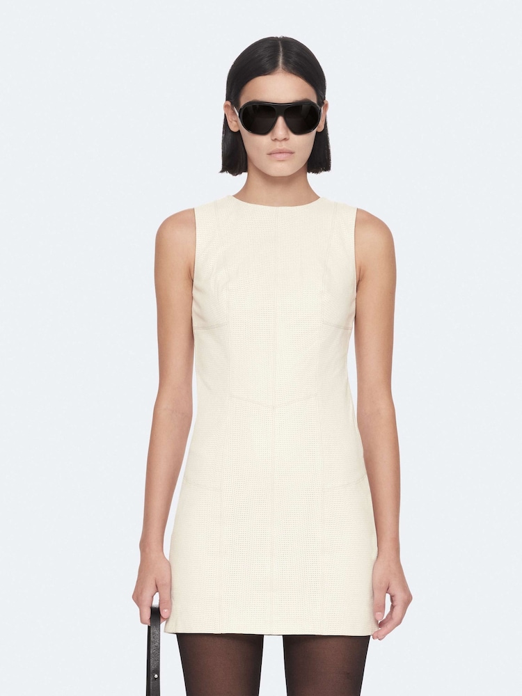 AllSaints White Vee Perf Dress - Image 1 of 8 AllSaints White Vee Perf Dress - Image 1 of 8