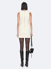 AllSaints White Vee Perf Dress - Image 6 of 8