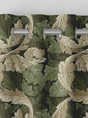 William Morris At Home Green Acanthus Velvet Made to Measure Curtains - Image 7 of 9
