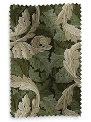 William Morris At Home Green Acanthus Velvet Made to Measure Curtains - Image 9 of 9