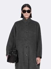 AllSaints Grey Effie Coat - Image 1 of 8